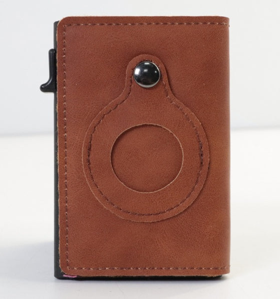AirTag Wallet for Men – Anti-Theft RFID Slim Leather Card Holder with Money Clip & Apple AirTag Pocket