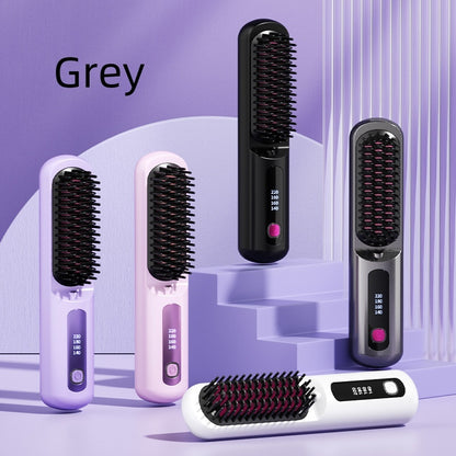 Wireless Anion Portable Straight Comb – Safe Hair Straightener Brush with USB Charging
