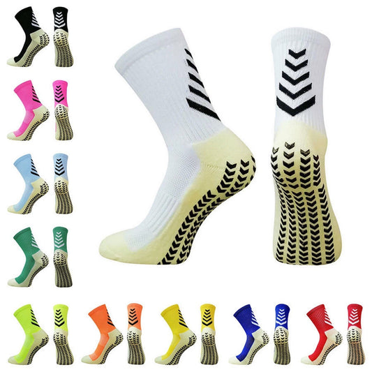 Men’s Mid-Calf Athletic Socks – Non-Slip Silicone Thickened Sports Running Socks