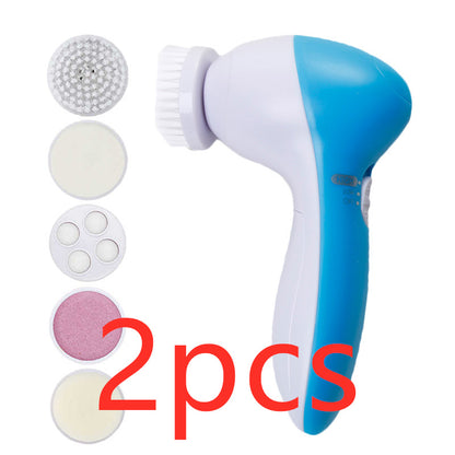 5-in-1 Electric Facial Cleansing Brush – Deep Cleaning, Exfoliation & Face Massager Beauty Instrument