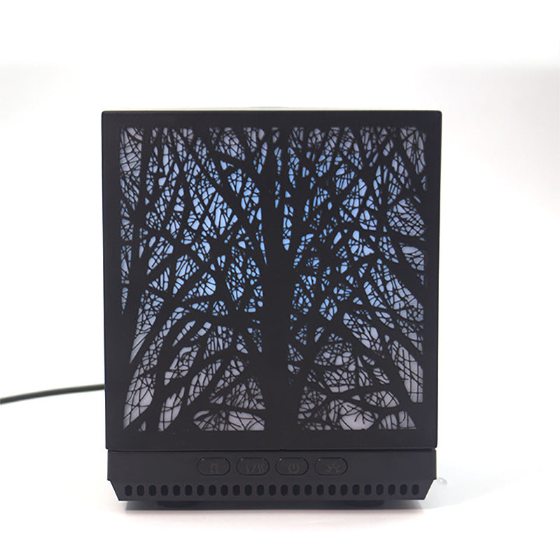 Iron Art Ultrasonic Humidifier – 500ml Metal Essential Oil Diffuser for Home & Office with Bluetooth Option