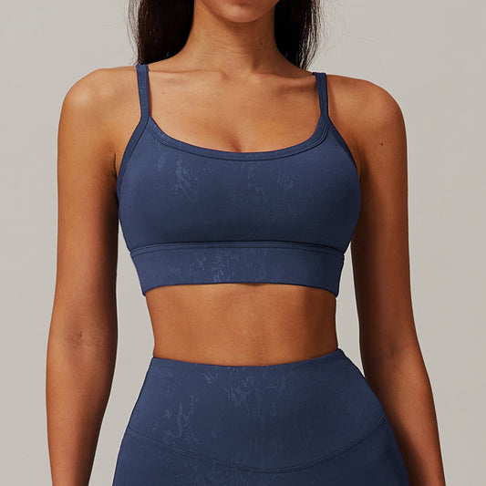 Bronzing Beauty Back Sports Bra – Full Cup Nude Feel Running & Workout Underwear