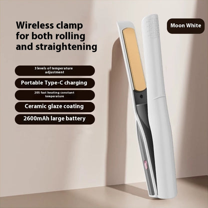 Radio Splint Portable Hair Straightener – USB Charging Wireless Styling Tool