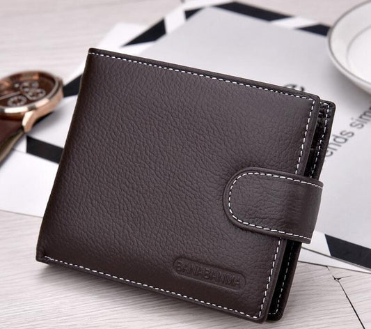 Men’s Genuine Leather Wallet – Hot Designer Short Wallet with Card Holder & Cash Pocket