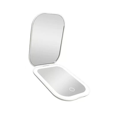 Ultra-Thin Foldable LED Makeup Mirror – Portable HD Cosmetic Mirror with 3-Color Light