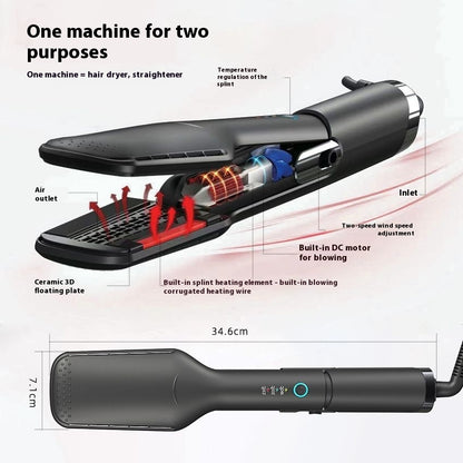 2-in-1 Hair Dryer & Straightener – Multi-functional Wet & Dry Electric Hair Styling Tool
