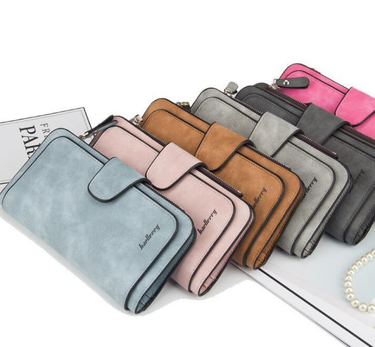 Fashion Women’s Wallet – PU Leather Zipper Design Purse