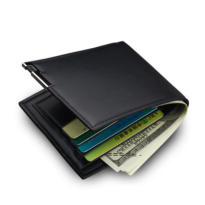 Wholesale Men’s Wallet – PU Leather Business Money Clip & Card Holder Case