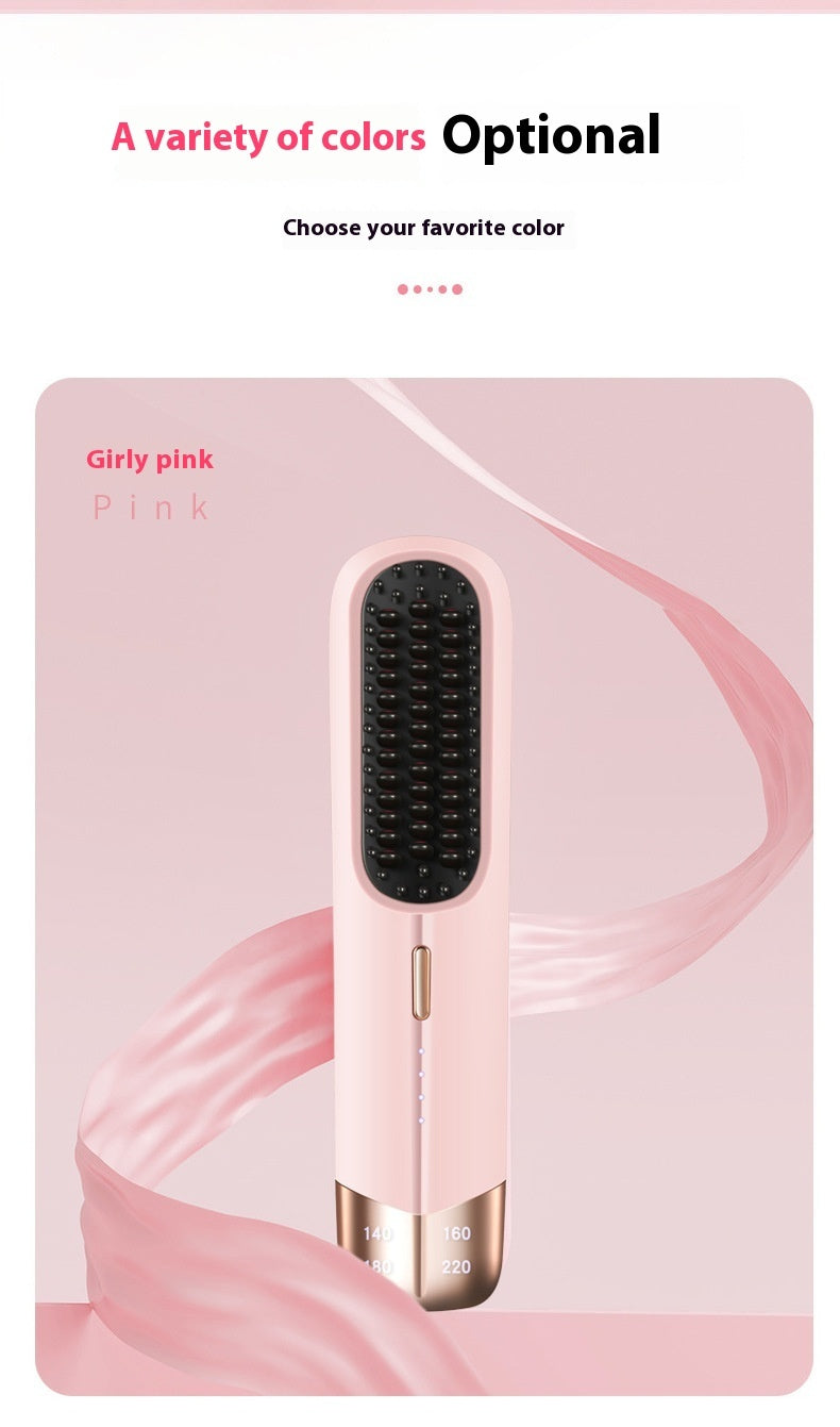 Portable Wireless Hair Straightener & Curler – Dual-Use Splint for Wet & Dry Styling