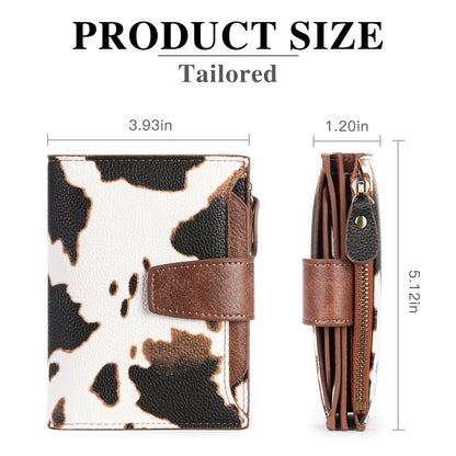 Women’s Short Leather Wallet Coin Purse – PU Anti-theft Credit Card Holder with Gift Box