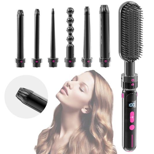 Ceramic Curling Iron & Hair Straightener – Dual-Use Curler Stick with Anti-Scald Design