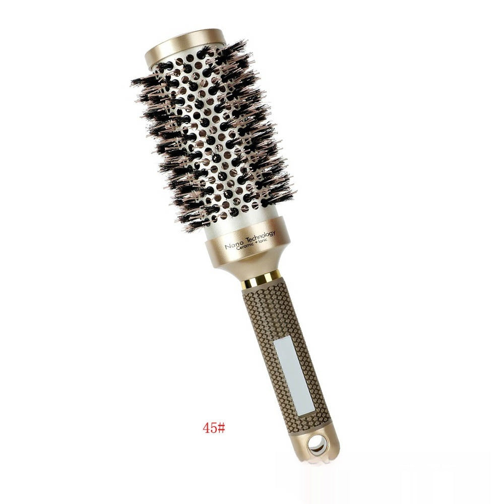 Ceramic Aluminum Tube Hair Comb – Temperature-Resistant Big Wave Styling Brush for Women