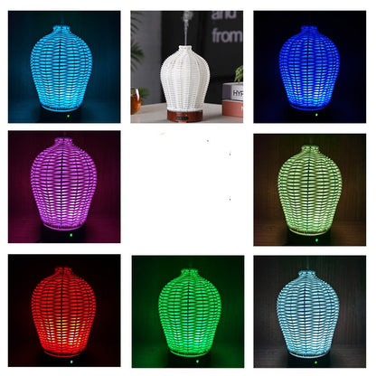 Creative Cane Weaving Humidifier – 150ml Ultrasonic Aromatherapy Diffuser for Home & Office