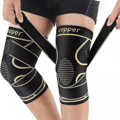 Copper Fiber Knee Support Strap – Compression Knee Pad for Basketball, Running & Fitness