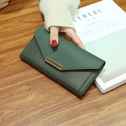 Multi-Functional Retro Buckle Thin Coin Purse – Korean Style Long Wallet for Women