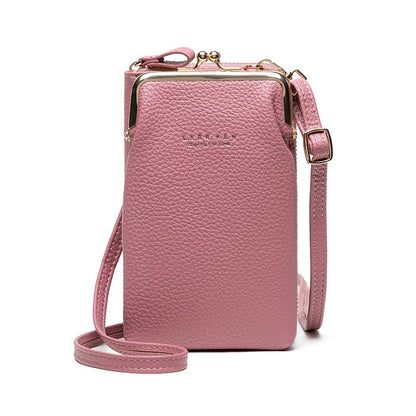 Fashion Lychee Pattern PU Leather Women’s Shoulder Bag – Korean Style Crossbody Handbag