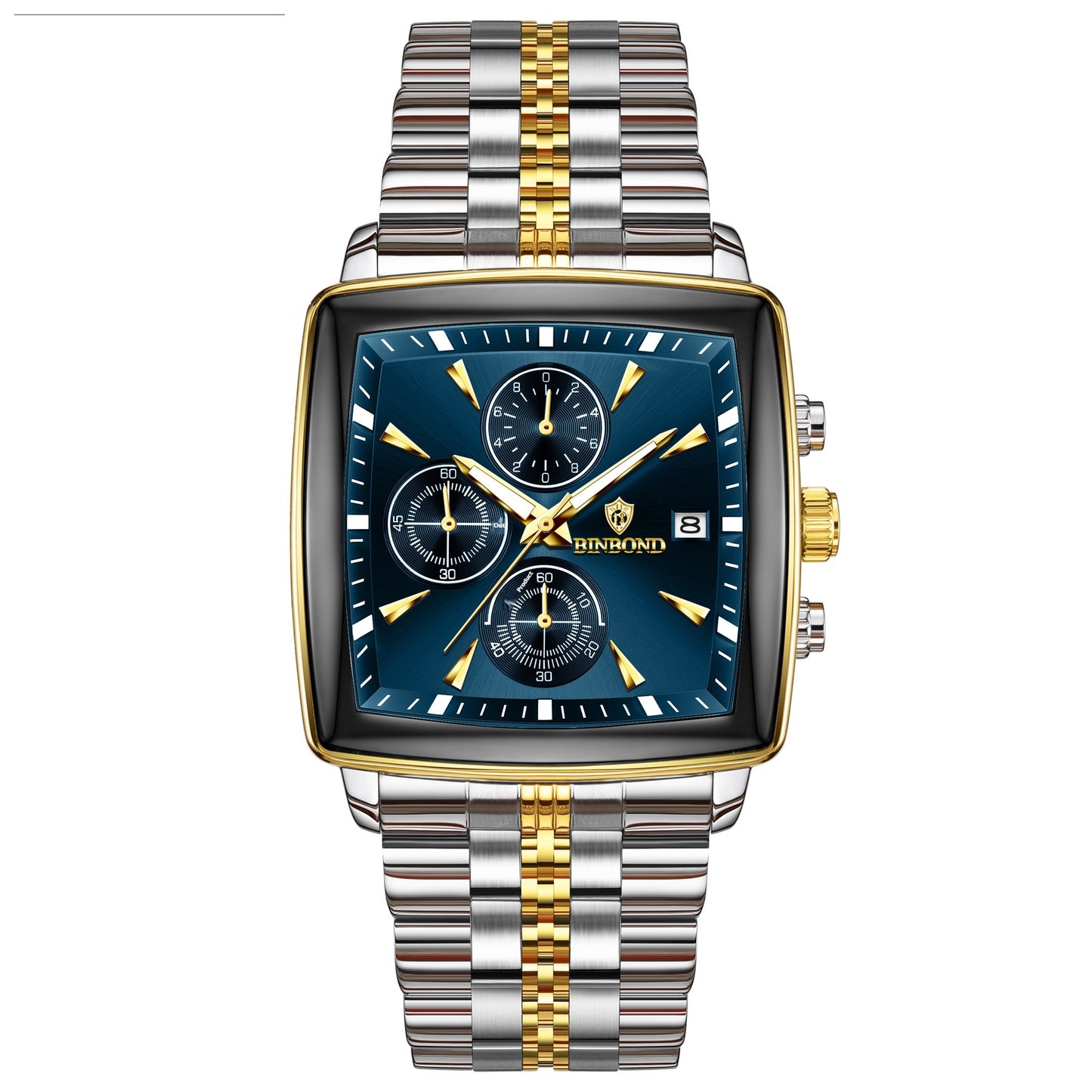 Men’s Multi-functional Quartz Watch – Luminous, Waterproof, Stainless Steel Business Wristwatch