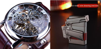 Men’s Mechanical Watch – Luxury Automatic Classic Timepiece with Leather Strap