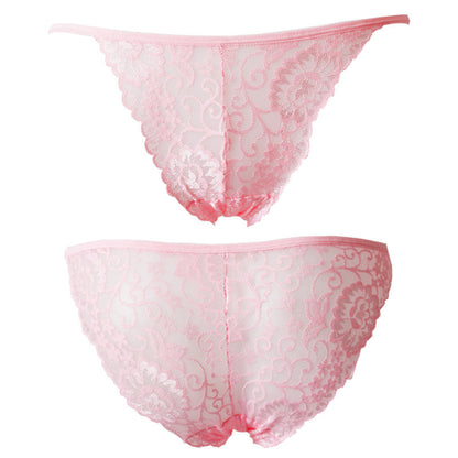 Sexy Lace Women’s Underwear Briefs – Low Waist Floral Jacquard Panties