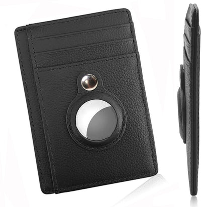 AirTag Wallet for Men – Anti-Theft RFID Slim Leather Card Holder with Money Clip & Apple AirTag Pocket