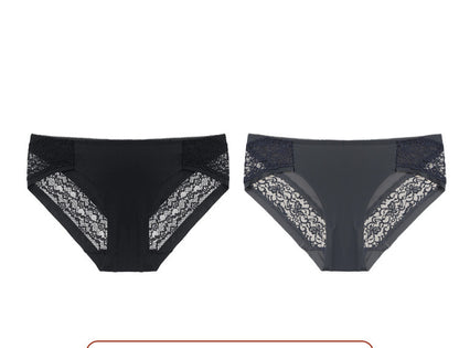 One-Piece Ice Silk & Lace Low-Waist Women’s Underwear – Sexy, Breathable & Comfortable Panties