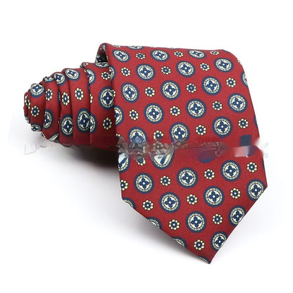 Business Polyester Men’s Printed Tie – Formal Workplace Necktie for Office & Events