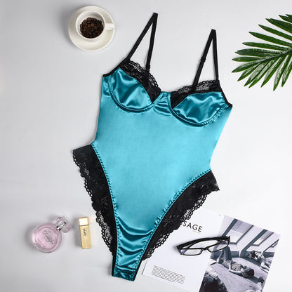 Women’s Underwear Bodysuit Top – Milk Silk Slim Fit Lingerie