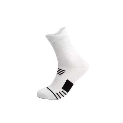 Men’s Thick Towel Bottom Sports Socks – Quick-Dry Mid-Calf & Short Running Socks
