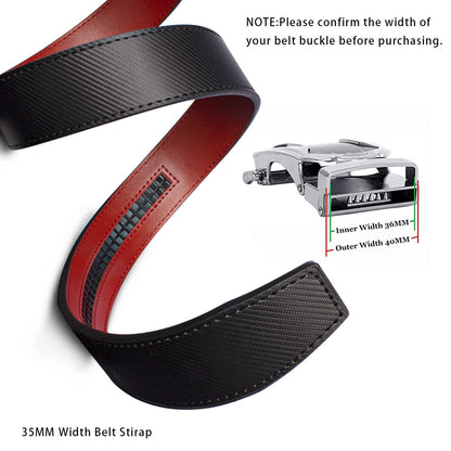 Men’s Genuine Leather Belt – Automatic Alloy Buckle Business & Casual