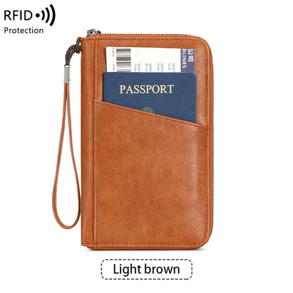 Fashion Versatile Passport Wallet – Waterproof Anti-theft Travel Document Holder