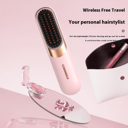 Wireless Anion Straight Comb – Portable Mini Hair Straightener for Daily Styling