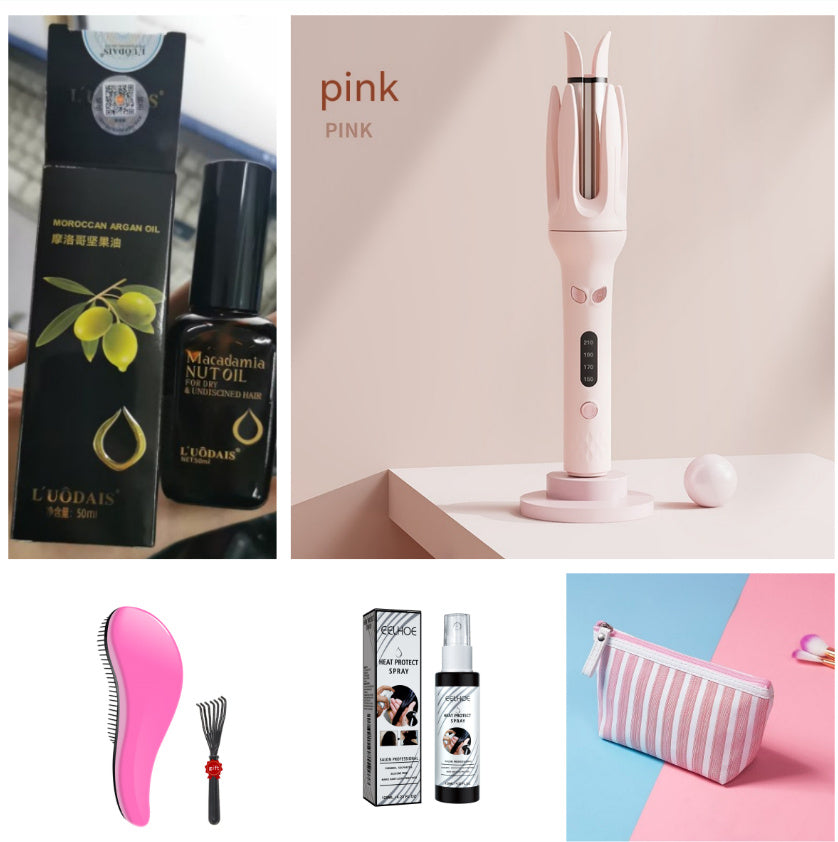 Full-Automatic Hair Curler – Lazy Egg Roll Large Wave Curling Iron with Ceramic Glaze Panel