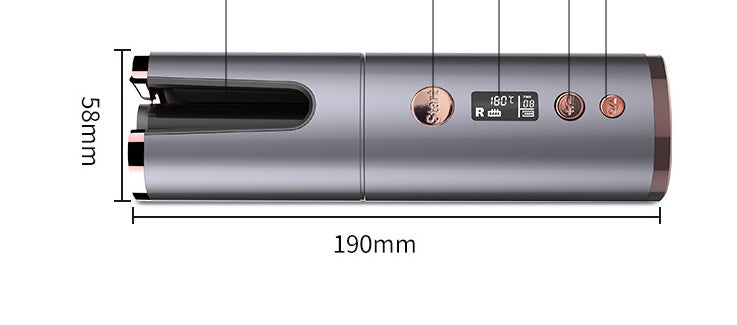 Wireless Automatic Curling Iron – Rechargeable Rotating Hair Curler with 4000mAh Battery & Negative Ion Care