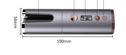 Wireless Automatic Curling Iron – Rechargeable Rotating Hair Curler with 4000mAh Battery & Negative Ion Care