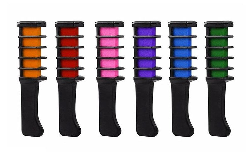 Mini Disposable Hair Color Chalk Comb – Temporary Crayon Dye with Brush for Parties & Cosplay