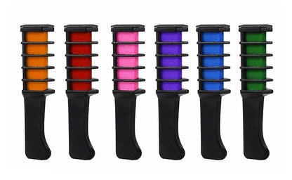 Mini Disposable Hair Color Chalk Comb – Temporary Crayon Dye with Brush for Parties & Cosplay