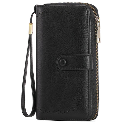 Expanding Card Holder Women’s Long Wallet – PU Leather Passport Bag with Anti-Theft RFID Protection