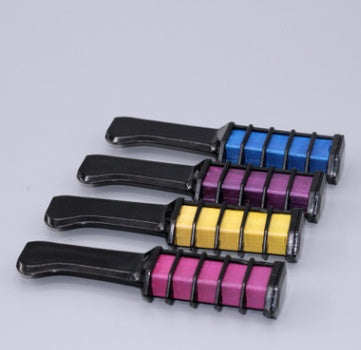 Mini Disposable Hair Color Chalk Comb – Temporary Crayon Dye with Brush for Parties & Cosplay