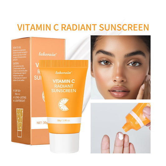 Lakerain Vitamin C Anti-UV Sunscreen Cream – Brightening & Moisturizing Face Moisturizer | Daily SPF Protection