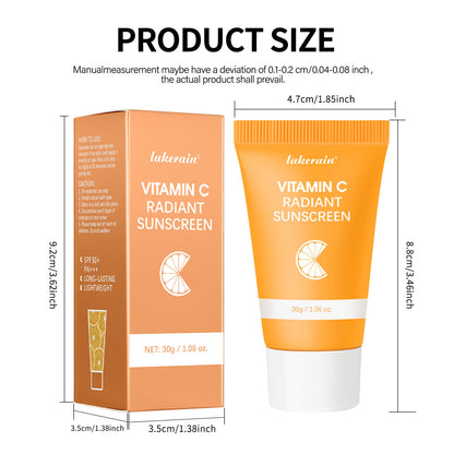 Lakerain Vitamin C Anti-UV Sunscreen Cream – Brightening & Moisturizing Face Moisturizer | Daily SPF Protection