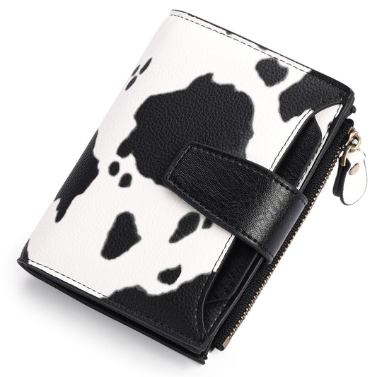 Women’s Short Leather Wallet Coin Purse – PU Anti-theft Credit Card Holder with Gift Box