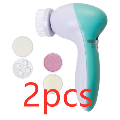 5-in-1 Electric Facial Cleansing Brush – Deep Cleaning, Exfoliation & Face Massager Beauty Instrument
