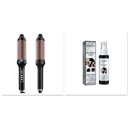 Anion Roller Comb Hair Straightener & Curler – Dual PTC Heater, 9-Speed Temperature Control