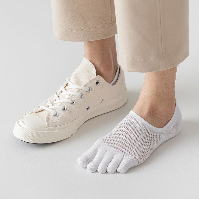 Men’s Cotton Five Toe Socks – Breathable Deodorant Sweat-Absorbing Casual Socks