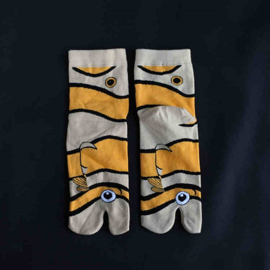 Unisex Cotton Two-Finger Socks – Comfortable Split Toe Couple Ankle Socks