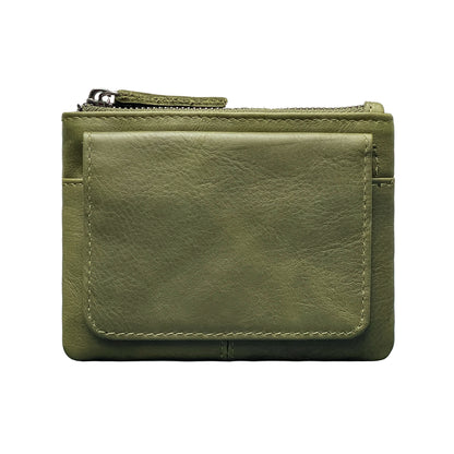 Retro Mini Genuine Leather Wallet – Multifunctional Card Holder & Storage Bag