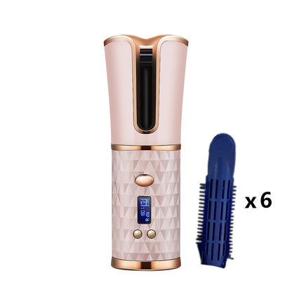 Multifunctional Automatic Wireless Curling Iron – Cordless LCD Hair Curler with Fast Heating & USB Rechargeable Battery