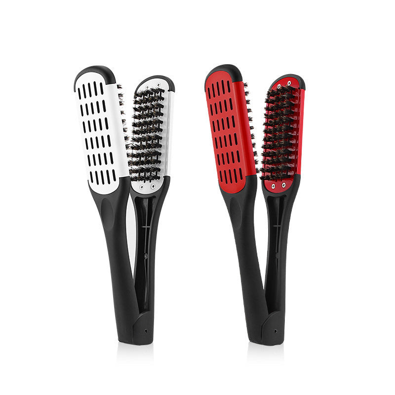 Hairdressing Clamp Comb V-Shaped Bristle Styling Straightener – Professional Salon Hair Styling Tool