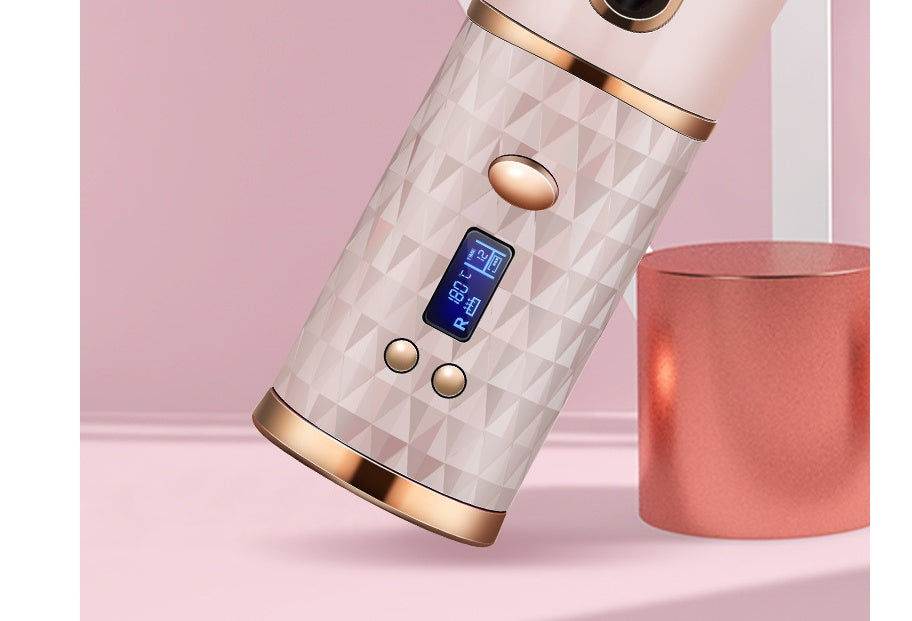 Multifunctional Automatic Wireless Curling Iron – Cordless LCD Hair Curler with Fast Heating & USB Rechargeable Battery