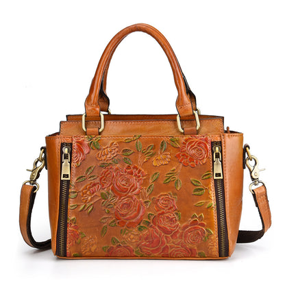 Women’s Genuine Leather Tote Crossbody Handbag – High Quality Top Handle Messenger Shoulder Bag